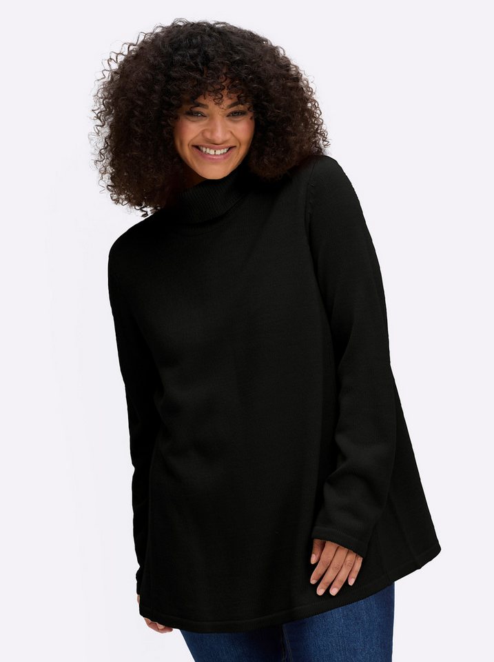 Sheego Strickpullover Rollkragenpullover von Sheego