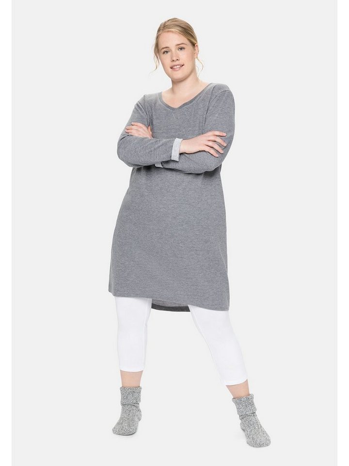 Sheego Sweatkleid Große Größen mit Kontrast-Innenseite von Sheego