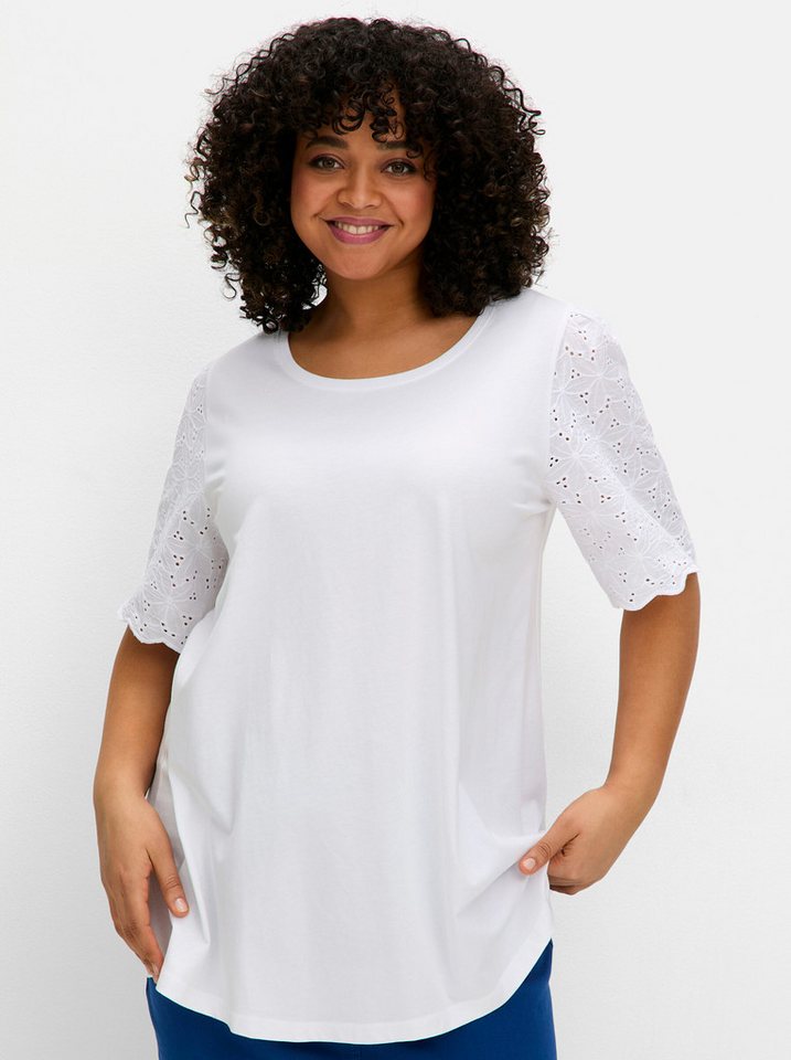 Sheego T-Shirt Rundhalsshirt Sheego T-Shirt Rundhalsshirt von Sheego