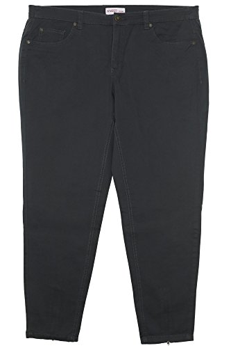 Sheego Twill Jeans Die Schmale Damen Hose Pants Stretch Plusgröße Übergröße, Farbe:anthrazit;Damengrößen:48 von Sheego