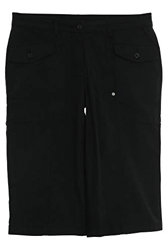 sheego Bermuda Shorts Damen Hose Sommer Plusgröße Stretch, Farbe:schwarz;Damengrößen:56 von Sheego