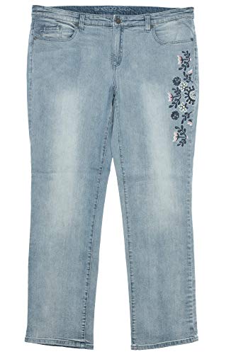 Sheego Lana Stretchjeans Die Gerade Straight Fit Damen Denim Plusgröße, Farbe:hellblau, Damengrößen:48, Hosenlängen:L32 von Sheego