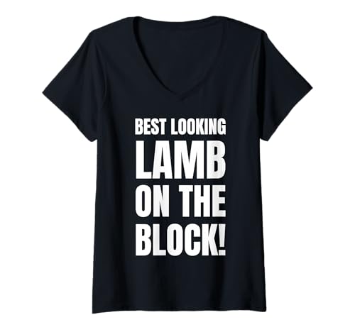 Damen Lustiges Lamm-Kostüm T-Shirt mit V-Ausschnitt Damen Lustiges Lamm-Kostüm T-Shirt mit V-Ausschnitt von Sheep Costumes And Ewe Outfit