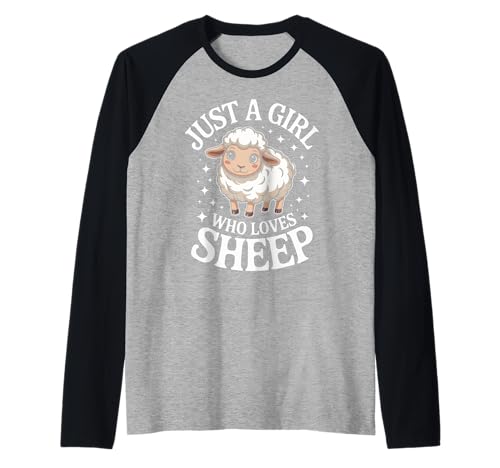 Schafe Nur EIN Mädchen, das Schafe liebt Raglan von Sheep Farmer Lamb Sheeple Shepherd