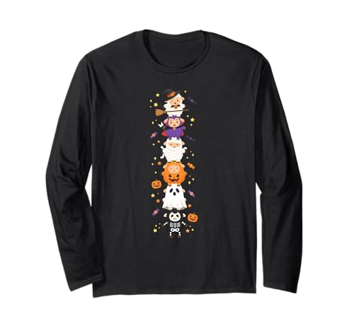 Lustiges Schaf Hexe Vampir Geist Halloween Kinder Herren Damen Langarmshirt von Sheep Lovers Halloween Skeleton Mummy Outfits