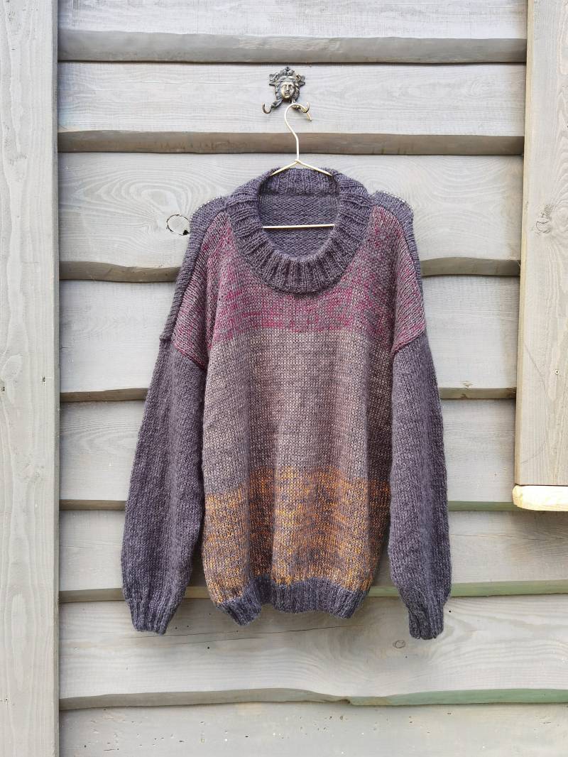 Unisex Alpaka Pullover | Wollpullover Gestrickter Weicher Handgemachter Warmer Winterpullover von SheepCharm