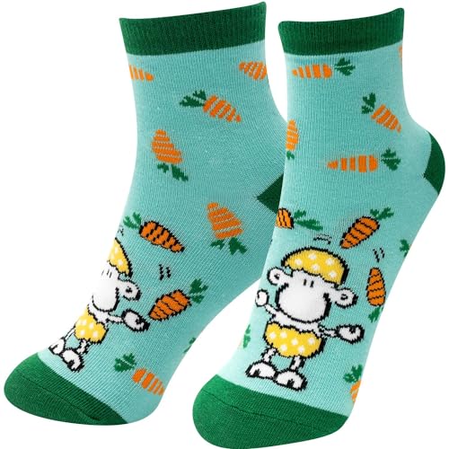 Sheepworld Zaubersocken mit Motivdruck "Möhre" | Kindersocken, Größe 30-35, mehrfarbig | Geschenk Ostern, Osternest, Kindergeburtstag | 48574 von Sheepworld