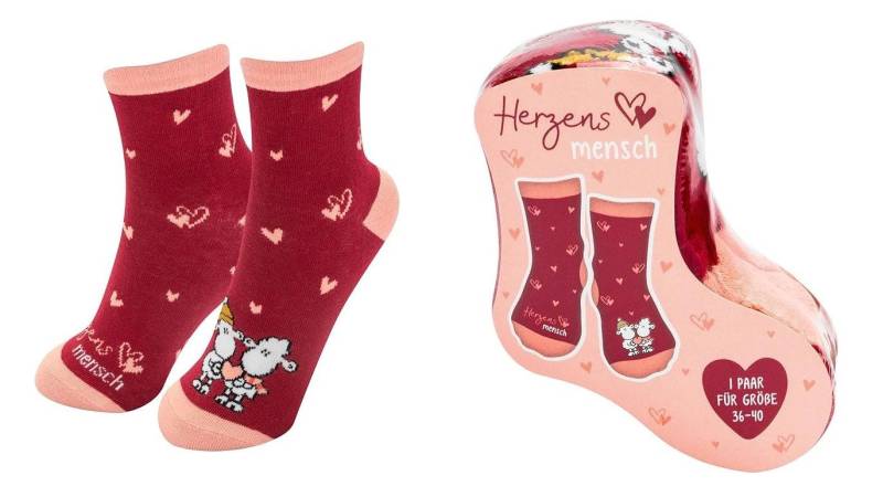 Sheepworld Socken Sheepworld Damen Socken Zaubersocken Gr 36-40 Herzens Mensch 074397 von Sheepworld