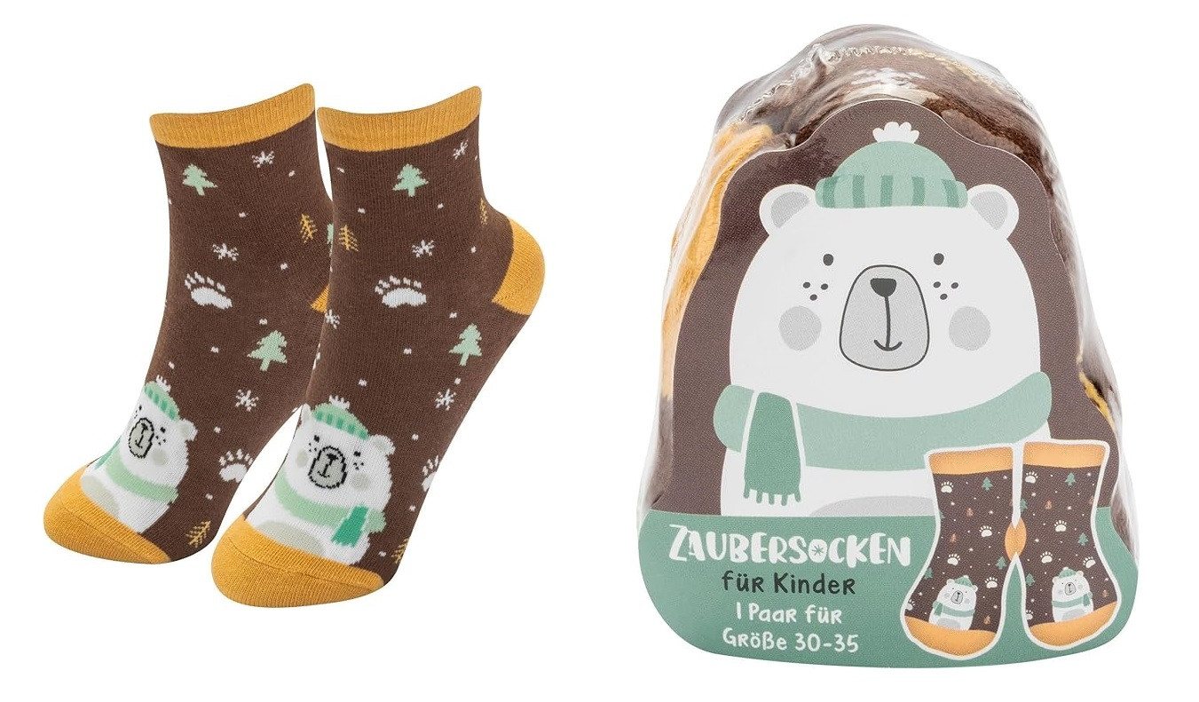 Sheepworld Socken Sheepworld Kinder Socken Zaubersocken Gr 30-35 Eisbär 074403 von Sheepworld