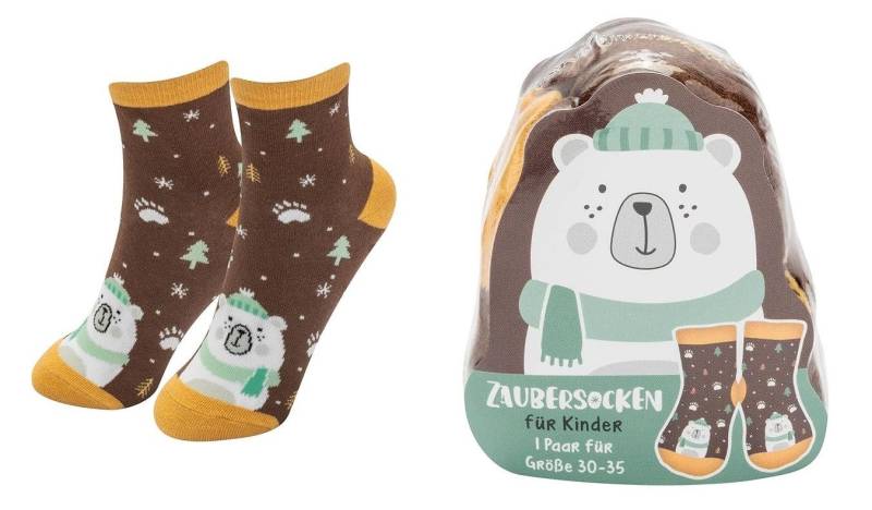 Sheepworld Socken Sheepworld Kinder Socken Zaubersocken Gr 30-35 Eisbär 074403 von Sheepworld