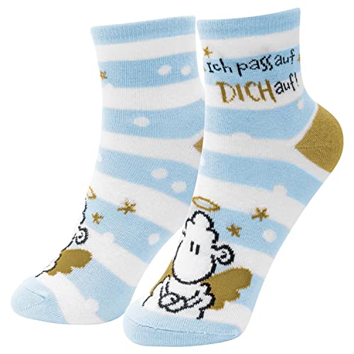 Sheepworld Unisex Kinder 47606 Schutzengel, Größe 30-35 Zaubersocken, Blau von Sheepworld