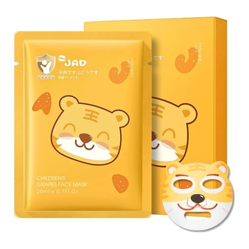 5Stück Tiere Gesichtsmasken set, Kaninchen Masken Beauty, Tuchmasken Set, geschenk für Frauen, Mädchen in party spa Hautpflege,beruhigt,Hydrat (Tiger-5 Stück) von Shefave