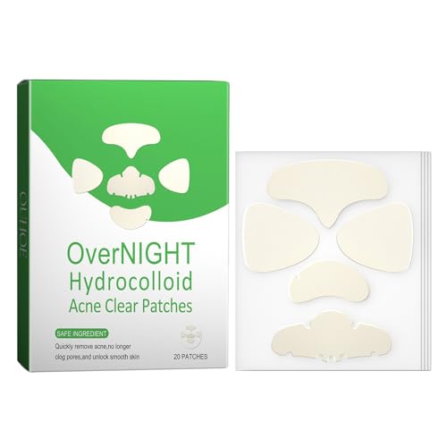 Acne Patch, Pickel Patches Over Niight 20Patches Hydrokolloid pimple Patches, Akneaufkleber mit Teebaumöl, Pickelpflaster, Tag und Nacht Wasserdicht Absorptions Pickel Patch, Lindert Akne von Shefave