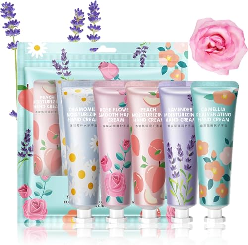 Handcreme Weihnachten Geschenke für Frauen Männer 5pcs Mini Handcreme Set für Sehr Trockene Hände Geschenke fürValentinstag Muttertag Geburtstag Feuchtigkeitscreme Handpflegecreme von Shefave