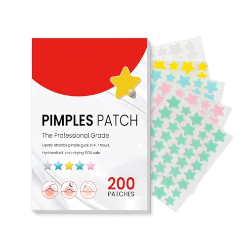 Shefave Blemishes Patches, Liebesform Pickel Patch, Pimple Patches mit Teebaumöl, Akne Patches Spot Aufkleber, Hydrokolloid-Flecken, Cute Pickelpflaster Centella für Akneflecken (Stern) von Shefave