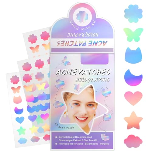 Shefave Pimple Patch, Colorful Anti Pickel Gesichtspflege Hydrokolloid Pflaster mit Teebaumöl, Pickel Pflaster, Wasserdicht & Atmungsaktiv Absorptions Acne Patches, Tag und Nacht von Shefave