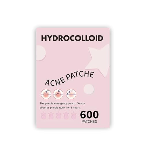 Shefave 600PCS Pimple Patch Star Rosa Acne Patch, Gesichtspflege Hydrokolloid Pflaster, Pickel Pflaster, Orbicular & Stern Absorptions Hautunreinheitenpflaster, Tag und Nacht von Shefave