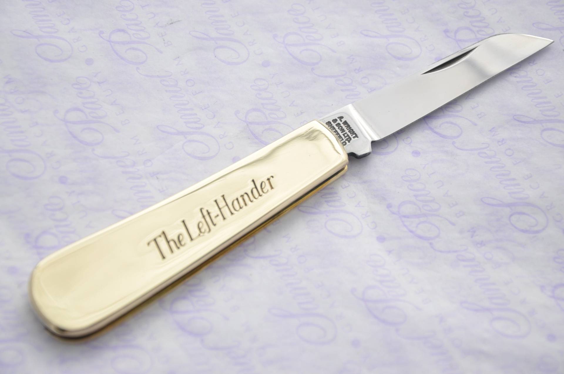 Echtes Messing "Left Hand" Stift/Taschenmesser Made in Sheffield England Einer Von 9 Links von SheffieldCutleryShop