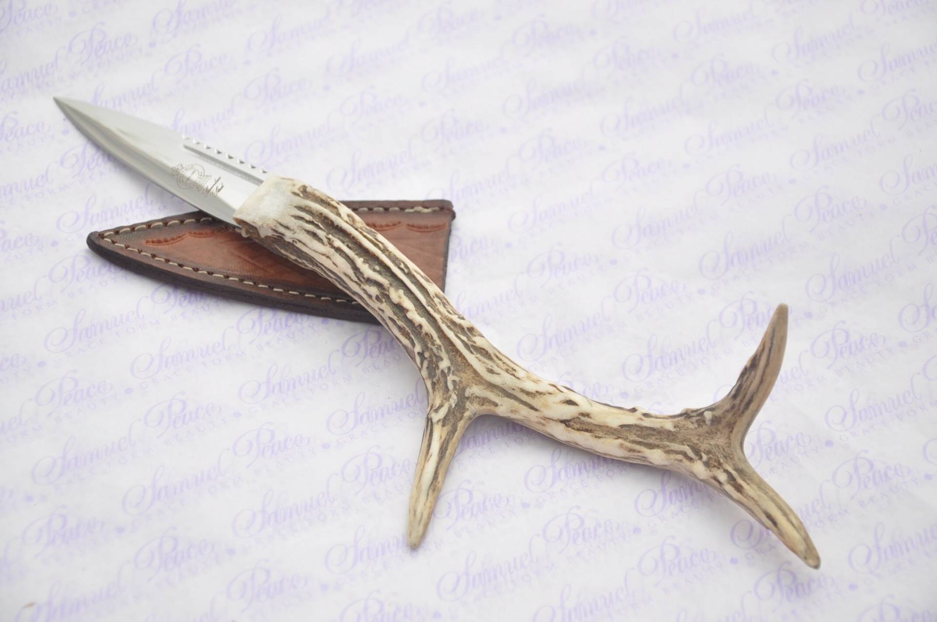 Neue Echte Edelstahl Voll Reh Hirsch Griff Sheffield Sgian Dubh Mit Lederscheide von SheffieldCutleryShop