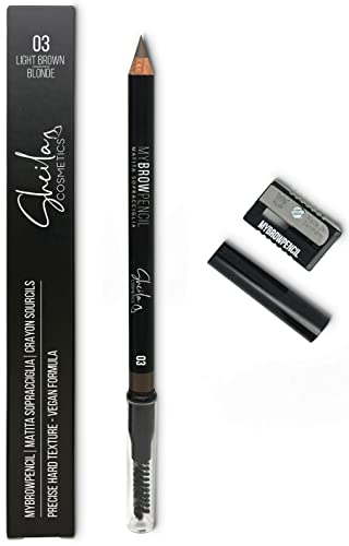 Sheila Cosmetics My Brow Pencil, Augenbrauenstift mit fester Formel, dermatologisch getestet, inkl. beigefügtem Spitzer, Made in Italy (03 Light Brown/Blonde) von Sheila Cosmetics