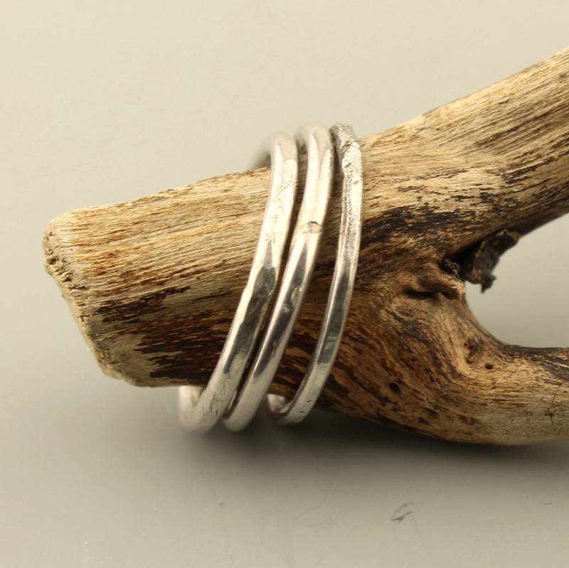 Sterling Silber Ring - Größe 10 1/2 Silberschmuck 3 Stapelringe Sterling Silber Ring - Größe 10 1/2 Silberschmuck 3 Stapelringe von SheilaDavisDesigns