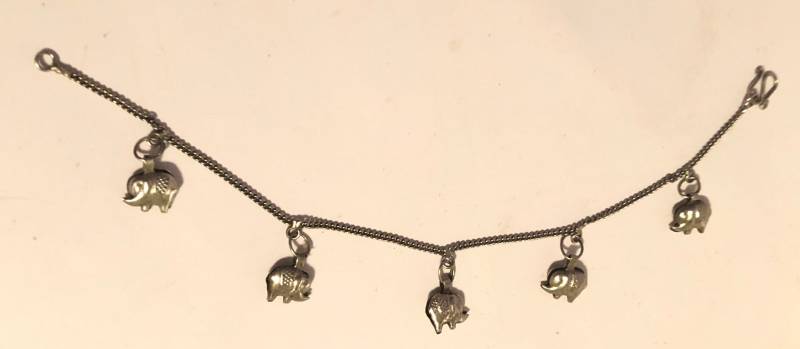 Silber Elefant Charm Armband Vintage - Chainlink 7" von Sheilalussier