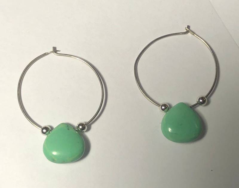 Türkis Silber Ohrringe - Pierced Handarbeit Von Sheila Lussier von Sheilalussier