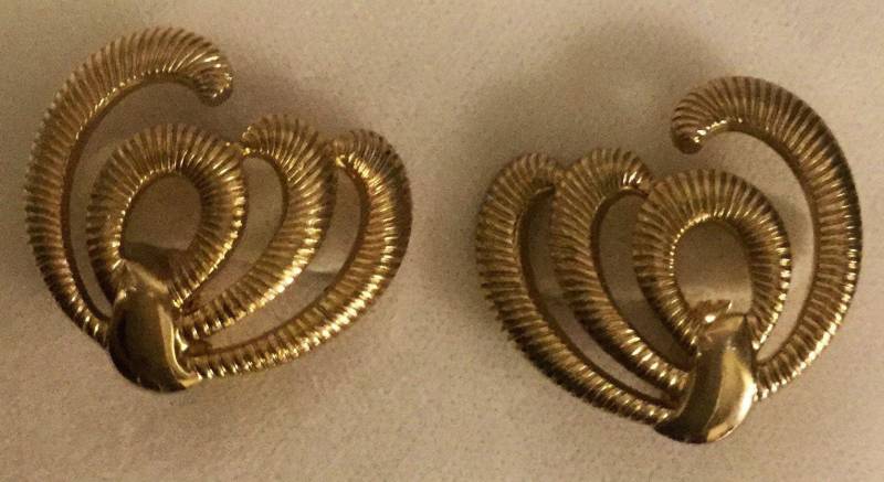 Vintage Monet Gold Art Deco - Swira; Schnittmuster Ohrclips von Sheilalussier