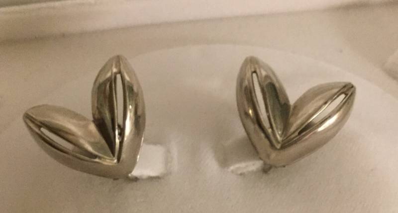 Vintage Art Deco Abstrakte Ohrringe Schraubverschluss von Sheilalussier