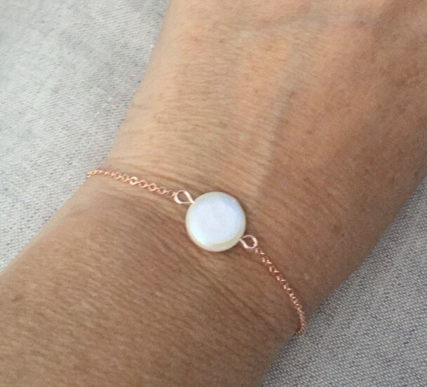 Perle Und Rose Gold Armband von Sheilasattic