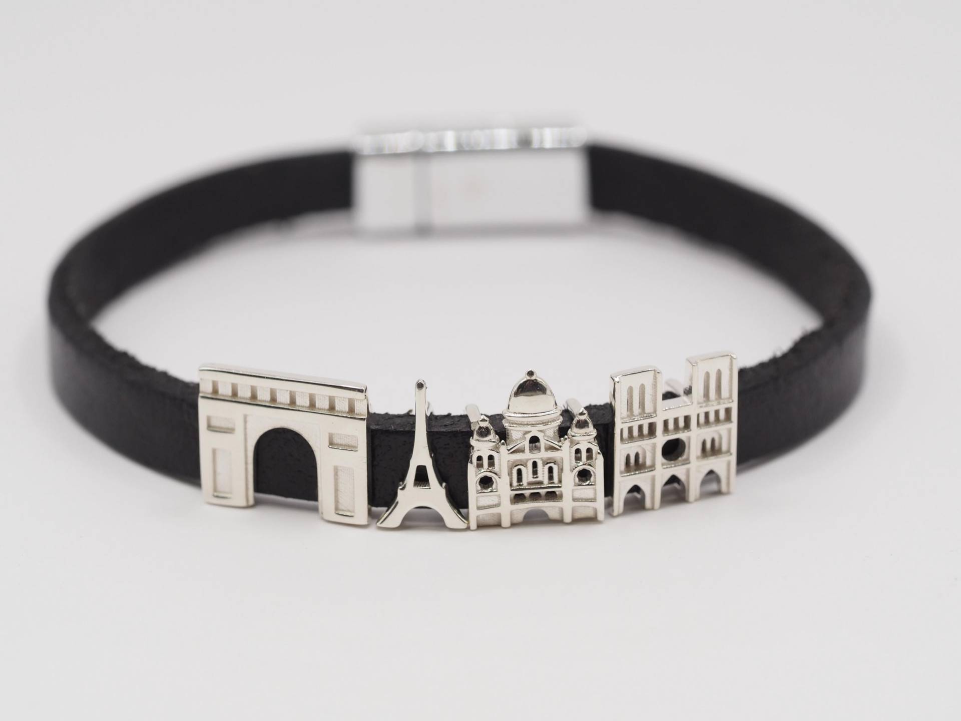 Paris Frankreich Stadtbild Armband - Statement Schmuck Jahrestag Geschenk Für Frauen Lederarmband Mit Anhängern Paris Frankreich Stadtbild Armband - Statement Schmuck Jahrestag Geschenk Für Frauen Lederarmband Mit Anhängern von Shekhtwoman