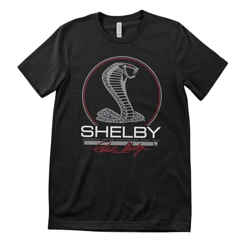 Shelby Offizielles Lizenzprodukt Cobra Legendary Racing Herren-T-Shirt (Schwarz), Large von Shelby
