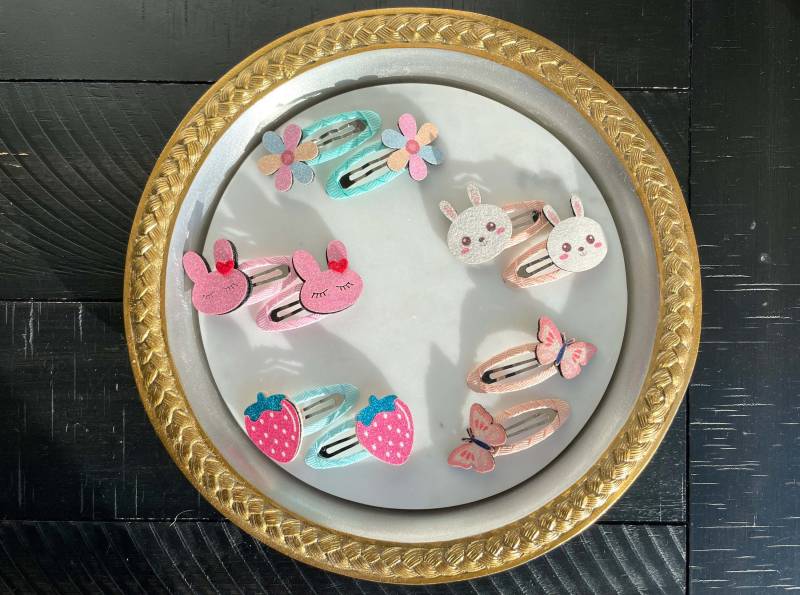 Haarspangen Für Mädchen, Kinder Feines Haar Kleinkind Clips Baby Snap Glitzer Clip Dünnes Weihnachten Geburtstagsgeschenk | 2Er Set von ShelbyboxInc