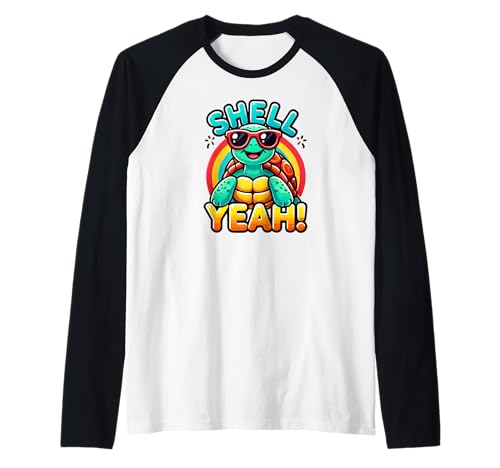 Shell-Yeah Tees – Funny cute Turtle Design for Kids & Adults Raglan Shell-Yeah Tees – Funny cute Turtle Design for Kids & Adults Raglan von Shell Yeah Designs Co