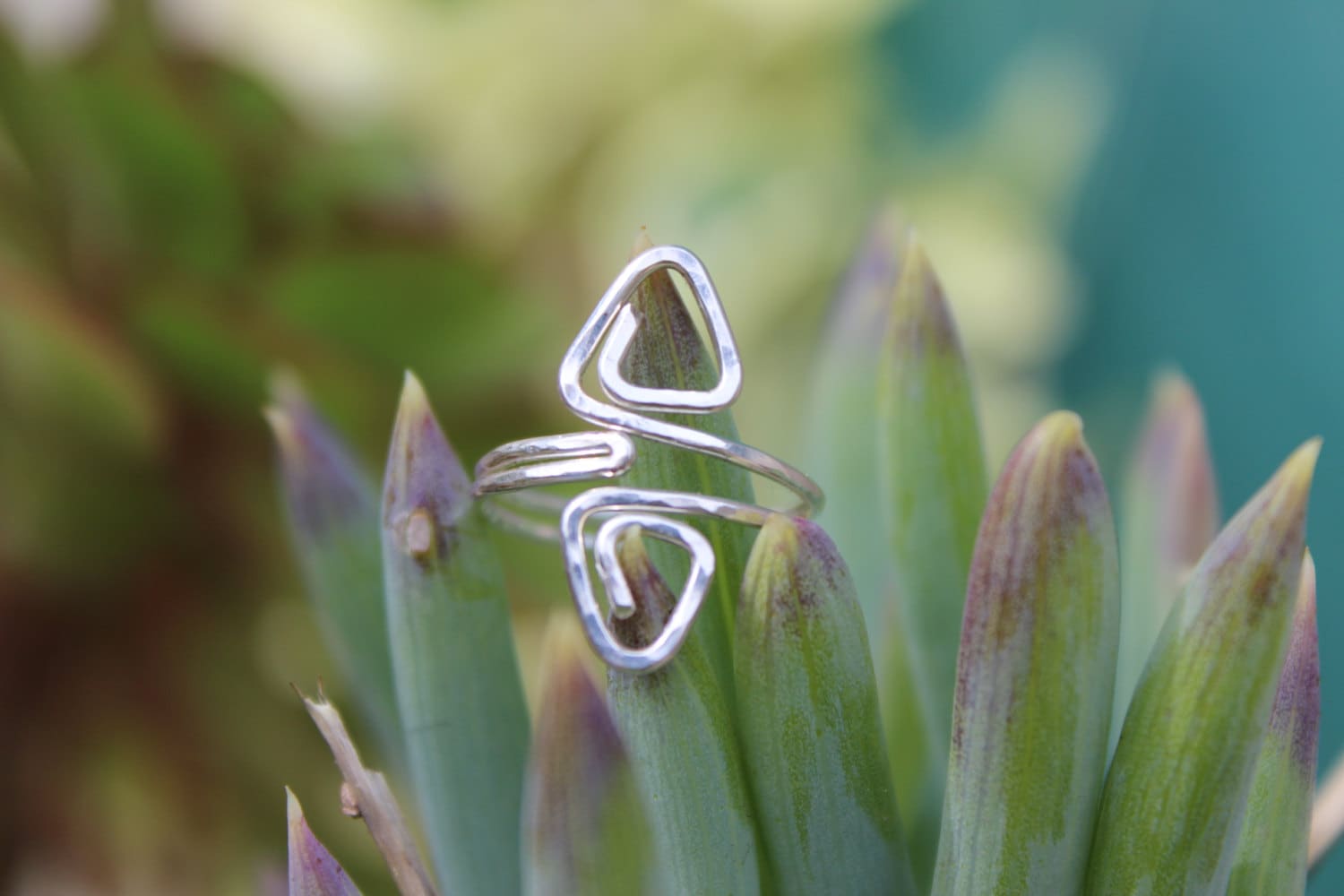 Gehämmerter Triangle Einstellbarer Zehenring - Verfügbar in Sterling Silber, 14K Gold Filled Oder Kupfer von ShellDanceDesigns