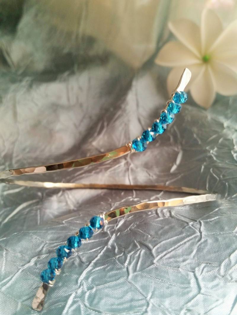 Oberarm Manschette ~ Armmanschette Farbe Wählen Draht Und Perle Toll Zum Abschlussball von ShellDanceDesigns