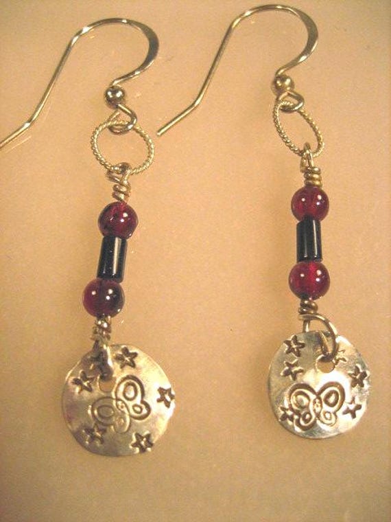 Amethyst Perle Und Sterling Silber Schmetterling Ohrringe Amethyst Perle Und Sterling Silber Schmetterling Ohrringe von ShellaBDesigns