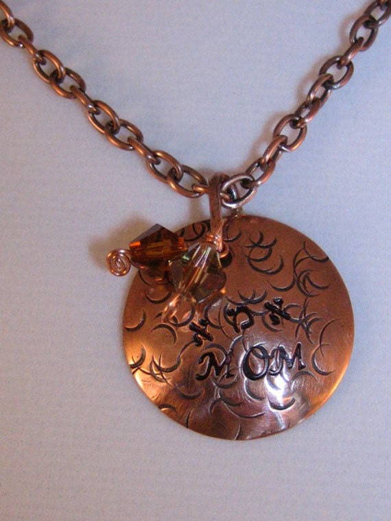 Hebrew Mom N. 25 Kupfer Anhänger Halskette Hebrew Mom N. 25 Kupfer Anhänger Halskette von ShellaBDesigns