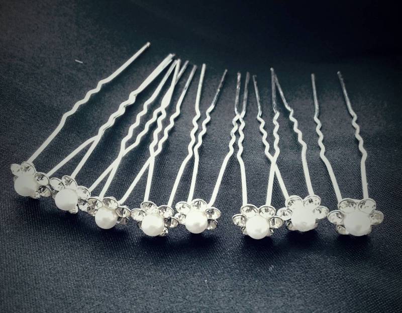 Bridal Hair Pins Swarvoski Perle Diamontes Silber Haarnadeln Haar Zugang Hochzeit Nadeln Braut Zubehör Formale Prom Acc Bridal Hair Pins Swarvoski Perle Diamontes Silber Haarnadeln Haar Zugang Hochzeit Nadeln Braut Zubehör Formale Prom Acc von ShelleesCreationsAU