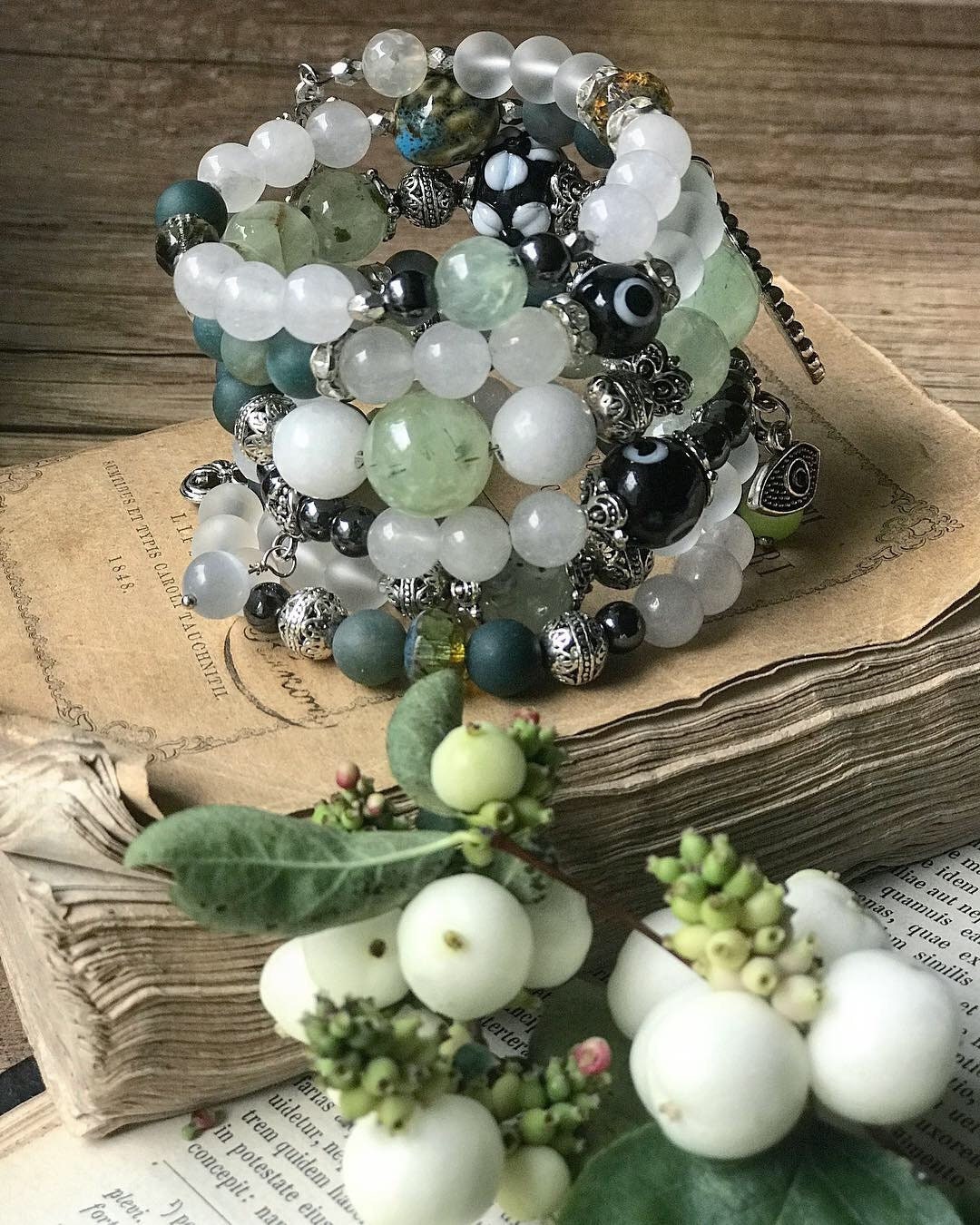 Boho Edelstein Wickelarmband Grüner Baum Des Lebens Armspange Boho Edelstein Wickelarmband Grüner Baum Des Lebens Armspange von ShellenD
