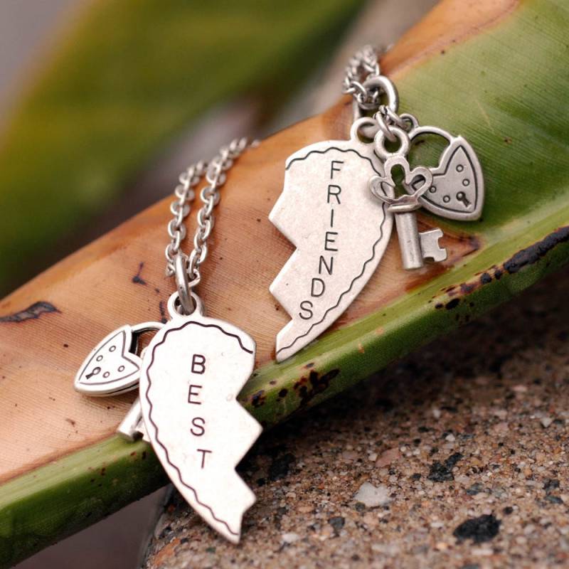 Bff Halskette Set Halbes Herz Freundschaftsschmuck von ShelleyCooperJewelry