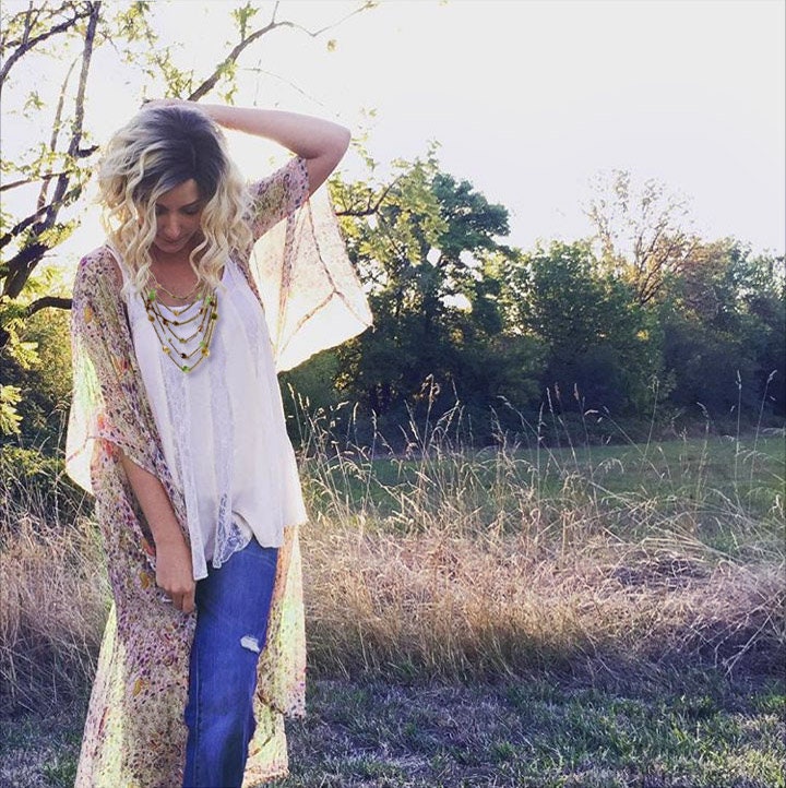 Crystal Cascade Layered Halskette Boho Perlen Bronze Kette von ShelleyCooperJewelry