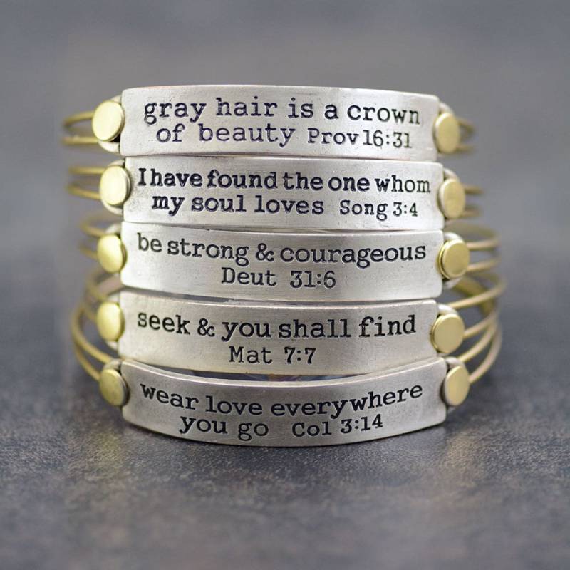 Inspirierende Bibel-Vers-Armreif Christliches Schmuckgeschenk von ShelleyCooperJewelry