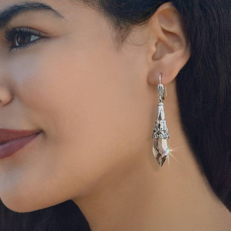 Kristall Prisma Brisuren Boho Filigrane Ohrringe von ShelleyCooperJewelry