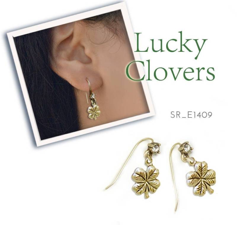 Vier Kleeblatt Ohrringe St. Patrick's Day Schmuck von ShelleyCooperJewelry