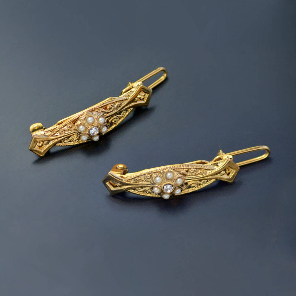 Vintage Stil Blumenmädchen Haarspangen Perlen & Kristall Haar Clips Vintage Stil Blumenmädchen Haarspangen Perlen & Kristall Haar Clips von ShelleyCooperJewelry