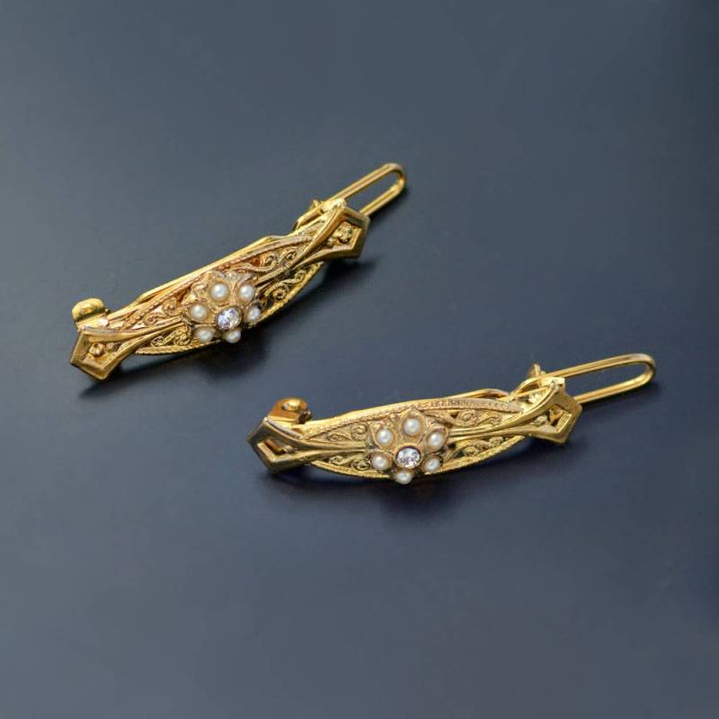 Vintage Stil Blumenmädchen Haarspangen Perlen & Kristall Haar Clips Vintage Stil Blumenmädchen Haarspangen Perlen & Kristall Haar Clips von ShelleyCooperJewelry