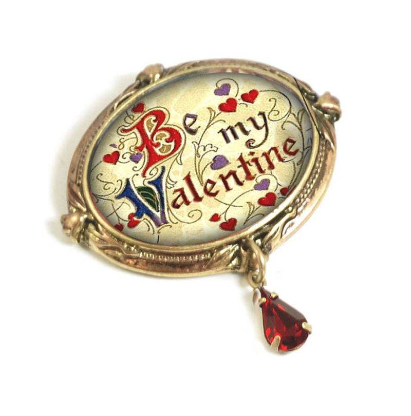 Vintage Valentinstag Brosche "Be My Valentine' Herz Pin, Retro Schmuck Vintage Valentinstag Brosche "Be My Valentine' Herz Pin, Retro Schmuck von ShelleyCooperJewelry