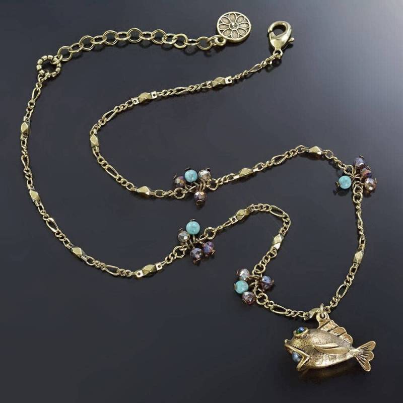 Wunderliche Fisch Anhänger Kette Bronze Boho Ocean Schmuck von ShelleyCooperJewelry