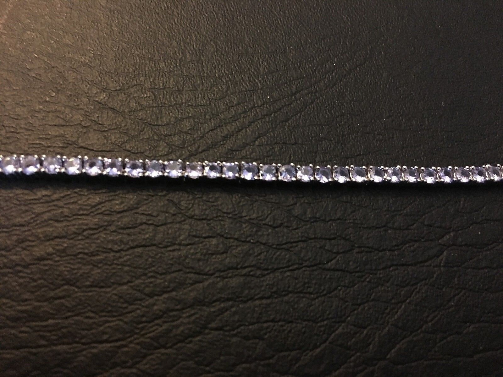 Rundschliff Tanzanit Sterling Silber Tennis Armband Rundschliff Tanzanit Sterling Silber Tennis Armband von Shelleyscollectibles